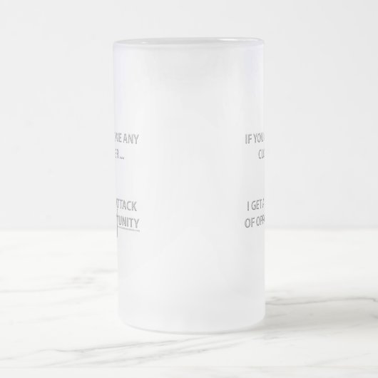 Aanval op kansen matglas bierpul (Center)