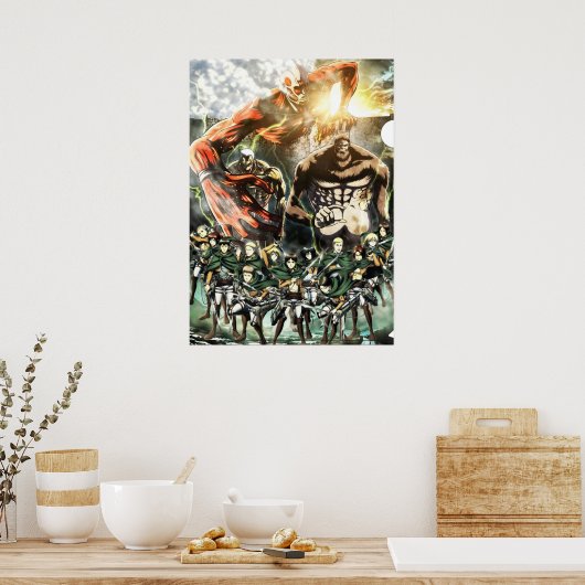 Aanval op Titan All Poster (Keuken)