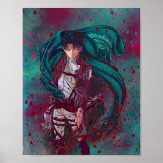 Aanval op Titan Fanart Levi Ackerman Versie 25 Poster