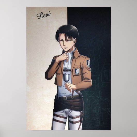AANVAL OP TITAN LEVI ACKERMAN POSTER (Voorkant)