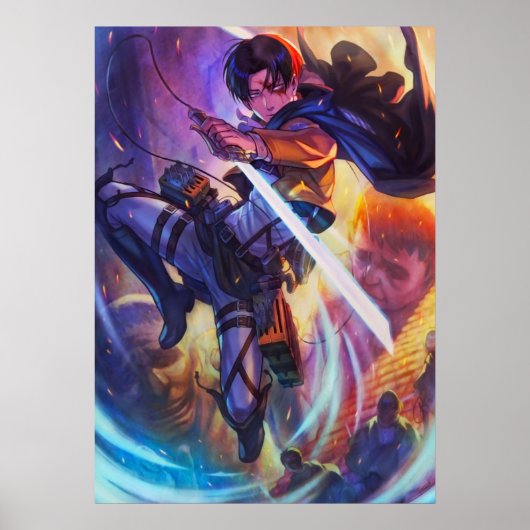 Aanval op titan Levi Poster (Voorkant)
