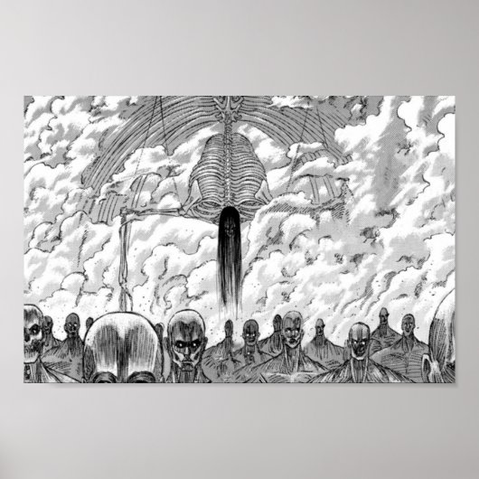 Aanval op Titan Rumbling scène Poster (Voorkant)