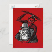  aanval op Victoriaans duivel Briefkaart (Voorkant / Achterkant)