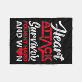 Aanval overlevende viel hard en won Red Ribbon Fleece Deken (Voorkant (Horizontaal))