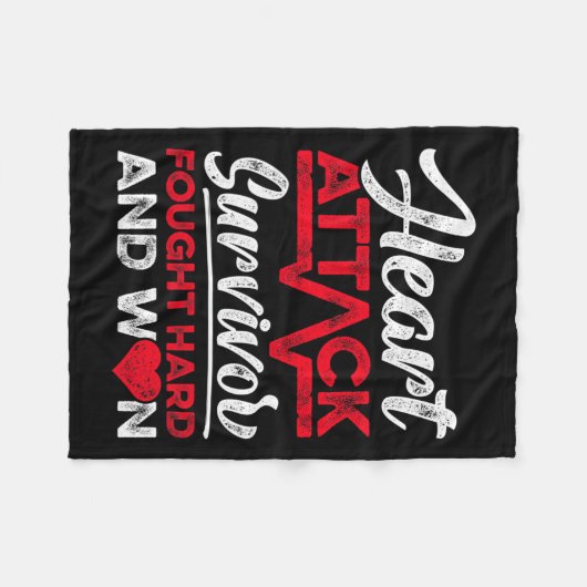 Aanval overlevende viel hard en won Red Ribbon Fleece Deken (Voorkant (Horizontaal))