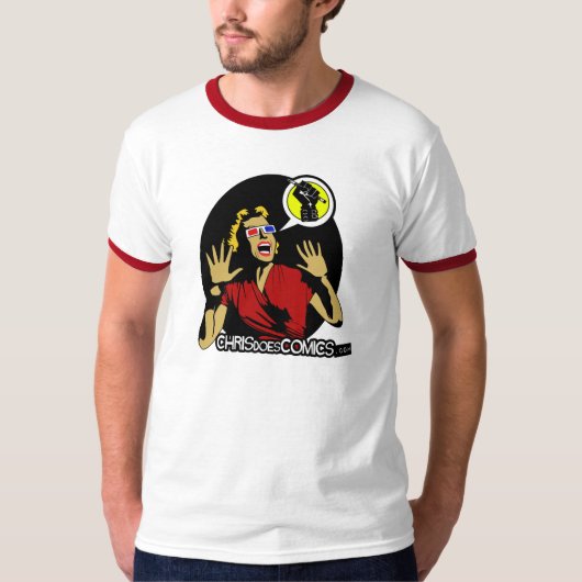 Aanval van de 50 voet ChrisDoComics in 3D! T-shirt (Voorkant)