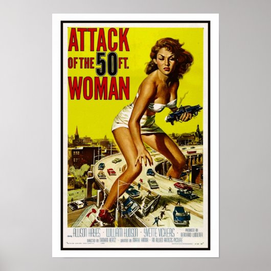 Aanval van de 50-voet Woman  BMovie Poster (Voorkant)
