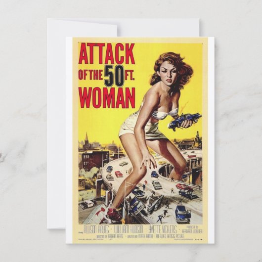 Aanval van de 50-voetenvrouwen kaart (Voorkant)