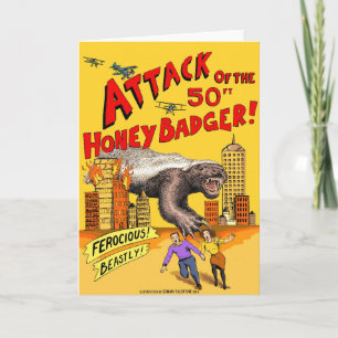 Aanval van de 50ft Honey Badger! Gegroet Kaart