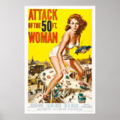 Aanval van de 50ft-speelfilm Art Retro van 1958 Poster (Voorkant)