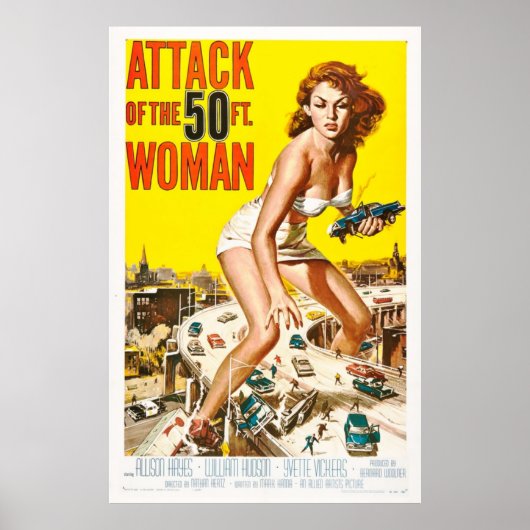 Aanval van de 50ft-speelfilm Art Retro van 1958 Poster (Voorkant)