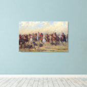 Aanval van de afdeling "Besparing" Canvas Afdruk (Insitu (Houten vloer))