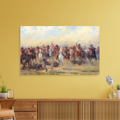 Aanval van de afdeling "Besparing" Canvas Afdruk (Insitu (Woonkamer))