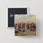 Aanval van de afdeling "Besparing" Vierkante Button 5,1 Cm (Voorkant /achterkant)