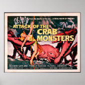 Aanval van de Crab Monsters 1957 Horror Movie Poster (Voorkant)