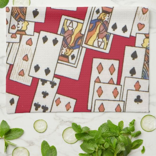 Aanval van de kaarten 4 theedoek (Gevouwen)
