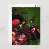 aanval van de octobunny briefkaart (Voorkant / Achterkant)