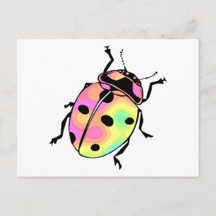 Aanval van de Psychedelic Ladybug Briefkaart