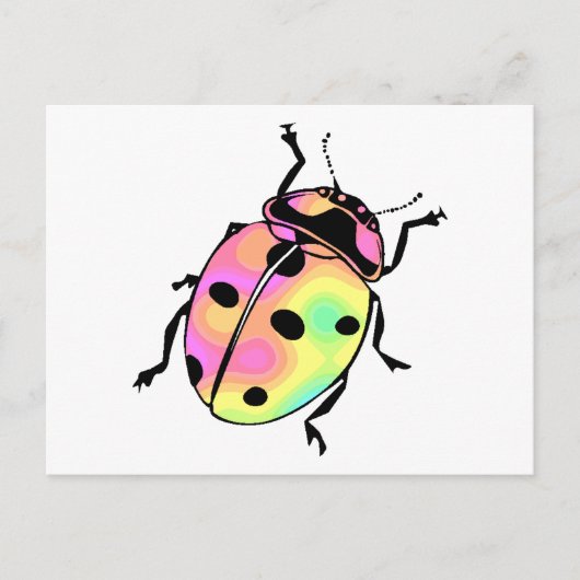 Aanval van de Psychedelic Ladybug Briefkaart (Voorkant)