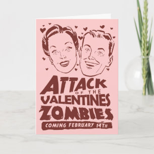 Aanval van de Valentijnse Zombieën Feestdagen Kaart