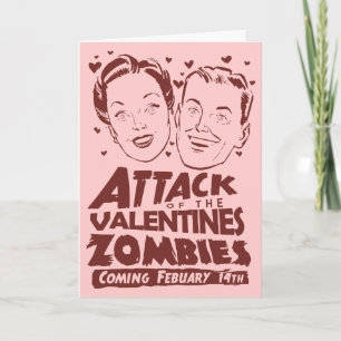 Aanval van de Valentijnse Zombieën Feestdagen Kaart