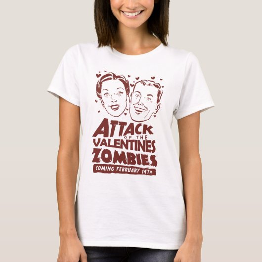 Aanval van de Valentijnse Zombies T-shirt (Voorkant)