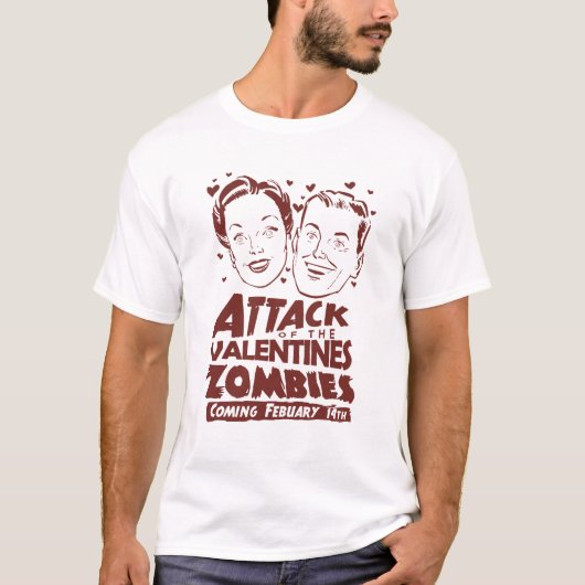 Aanval van de Valentijnse Zombies T-shirt (Voorkant)