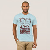 Aanval van de Valentijnse Zombies T-shirt (Voorkant volledig)