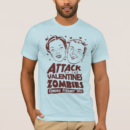 Aanval van de Valentijnse Zombies T-shirt (Voorkant)