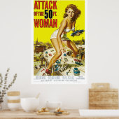 Aanval van de vrouw van 50 ft poster (Keuken)