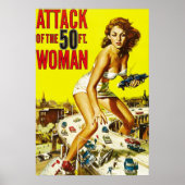 Aanval van de vrouw van 50 ft poster (Voorkant)