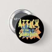 Aanval van de Wetenschappers Ronde Button 5,7 Cm (Voorkant /achterkant)