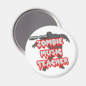 Aanval van de Zombie Music Teacher Magneet (Voorkant / Achterkant)