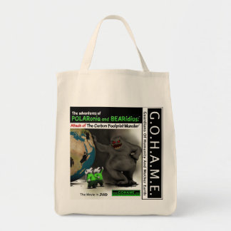 Aanval van het koolstofvoetafdruk-monster tote bag