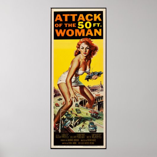Aanval van het Poster van de Film van 50 Foot Woma (Voorkant)