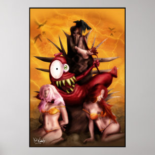 Aanval van het Poster van de Mannen van de Hete Do