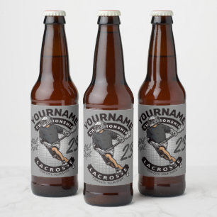 Aanval van het Team van de Sport van de Speler van Bier Etiket