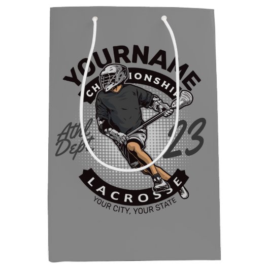 Aanval van het Team van de Sport van de Speler van Medium Cadeauzakje (Voorkant)