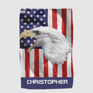 Aanvallen op Eagle, de Amerikaanse vlag, patriotti Golfhanddoek