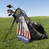 Aanvallen op Eagle, de Amerikaanse vlag, patriotti Golfhanddoek (Groen)