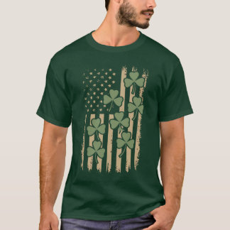 Aanvallende Ierse Amerikaanse Funny Flag T-shirt