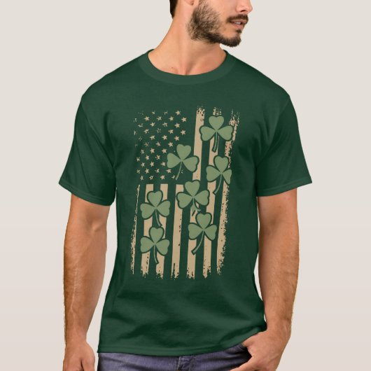 Aanvallende Ierse Amerikaanse Funny Flag T-shirt (Voorkant)