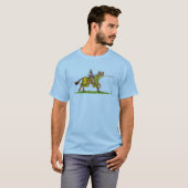 Aanvallende middeleeuwse ridder t-shirt (Voorkant volledig)