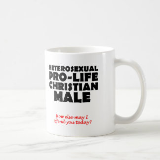 Aanvallende pro-life mannelijke christelijke mok h