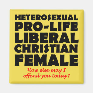 Aanvallende Prolife Vrouwelijke Christelijke Koelk Magneet