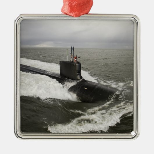 Aanvalsonderzeeër van de klasse Virginia Metalen Ornament (Voorkant)