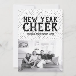 Aanvang nieuwe jaar kaartje | Zwart Feestdagenkaart