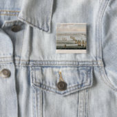 Aanvang van de slag op Trafalgar op 21 oktober Vierkante Button 5,1 Cm (In situ)