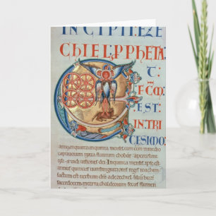 Aanvankelijke Brief "E" Et factum est Notitiekaartje