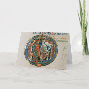 Aanvankelijke brief "O" Osculatur me - laat me Notitiekaartje